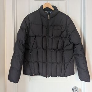 Windriver Premium Quality Goosedown Matte Black Short Puffer Jacket Size XL